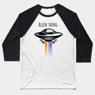 Alien Thing UFO Baseball T-Shirt